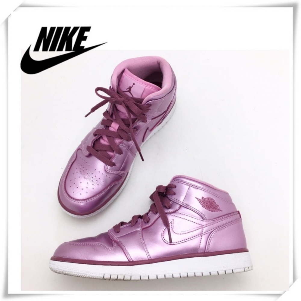 Nike Air Jordan Metallic Pink Rose Sneaker youth